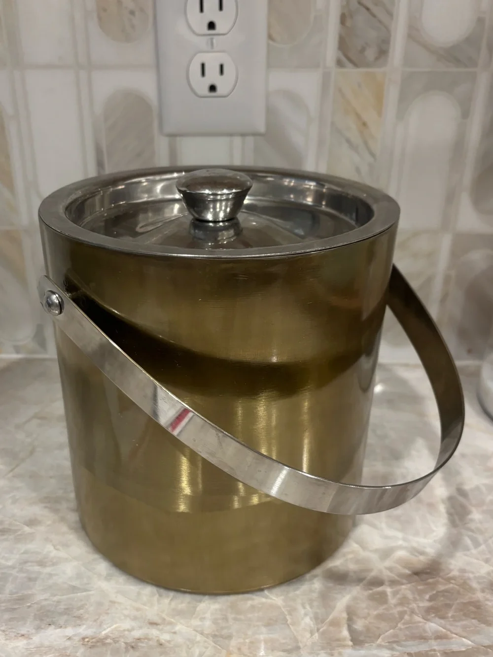 Champagne Bucket Silver and Gold Bar Cart Ice bucket